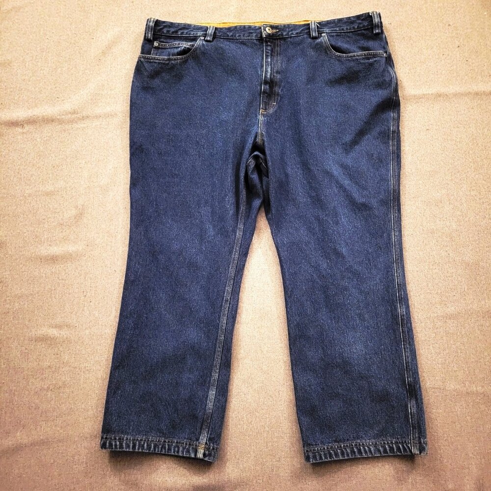 Duluth Trading Jeans Mens 48 (47.5) x 28 Blue Denim Stretch Medium Wash Straight